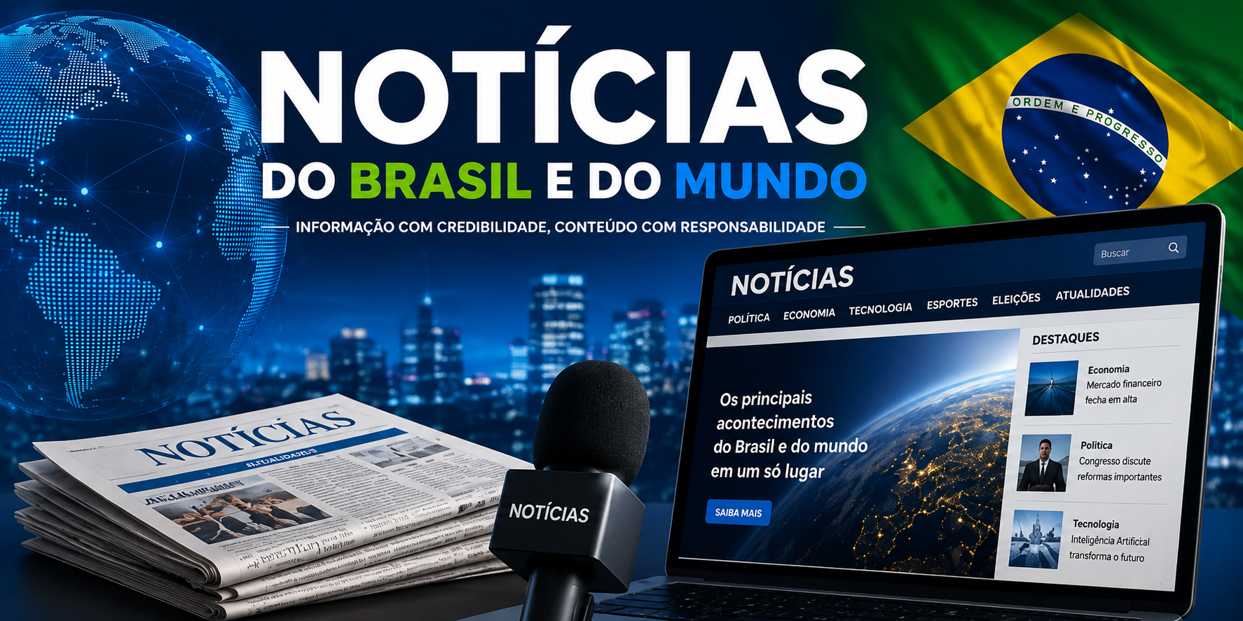 Portal Noticias do Brasil e do Mundo entra no ar